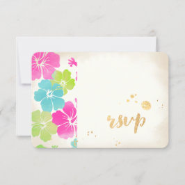 PixDezines uAwg Hibiskus/Luau/Imitate Perchment RSVP Karte