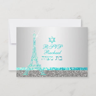 PixDezines uAwg Imitats Glitzer eiffel/Fledermaus  RSVP Karte