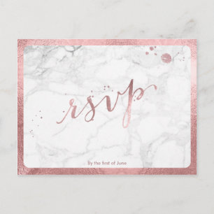 PixDezines UAWG/IMITATS ROSE GOLD/MARBLE Einladungspostkarte