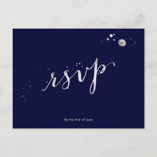 PixDezines UAWG/IMITATS SILVER/FUN SCRIPT/DIY FARB Einladungspostkarte