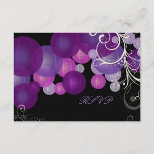 PixDezines uAwg lila/plum/lila Laternen RSVP Karte