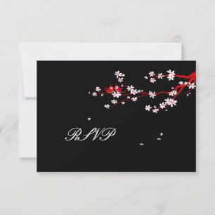 PixDezines uAwg Love Birds+Red Cherry RSVP Karte