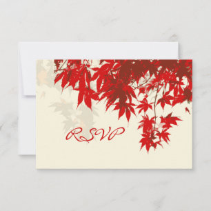 PixDezines uAwg Red Maple Blätter/Fall RSVP Karte