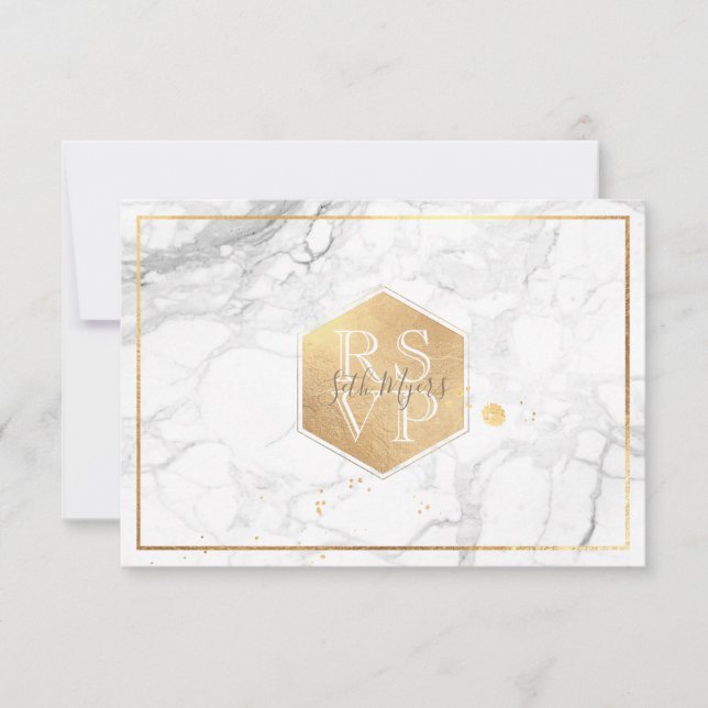 PixDezines UAWG Sweet Honeycomb Imitate Gold RSVP Karte (Vorderseite)