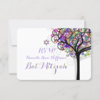 PixDezines UAWG TREE DES LEBENS BAT MITZVAH/LILA