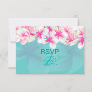 PixDezines uAwg Tropische/rosa Melie RSVP Karte