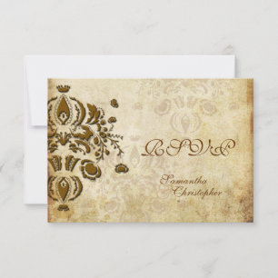PixDezines UAWG, VINTAG DOLCE DAMASK RSVP Karte