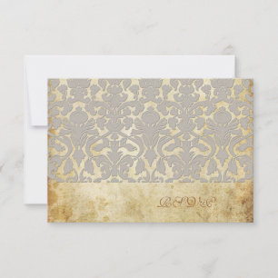 PixDezines UAWG VINTAG + ROMANTIC FLORA DAMASK RSVP Karte