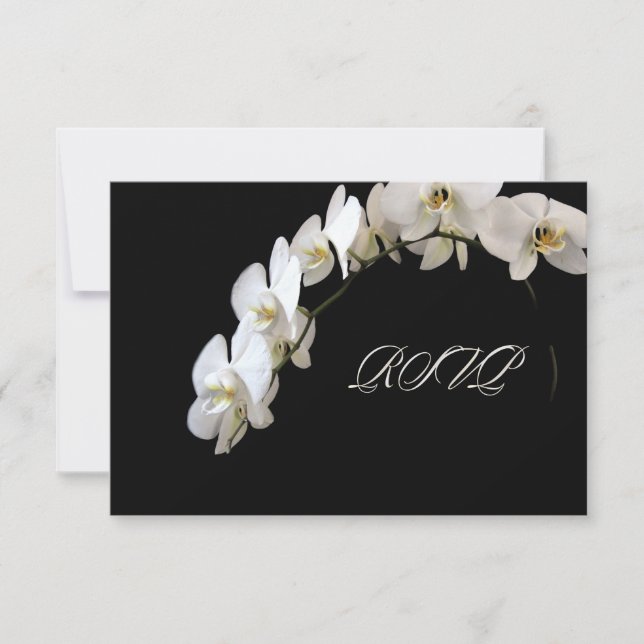 PixDezines uAwg White Orchid RSVP Karte (Vorderseite)