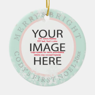 PixDezines unsere ersten Weihnachtsfarben Foto/DIY Keramikornament