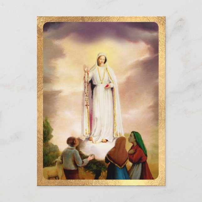 PixDezines, unsere Frau von Fatima Postkarte (Vorderseite)