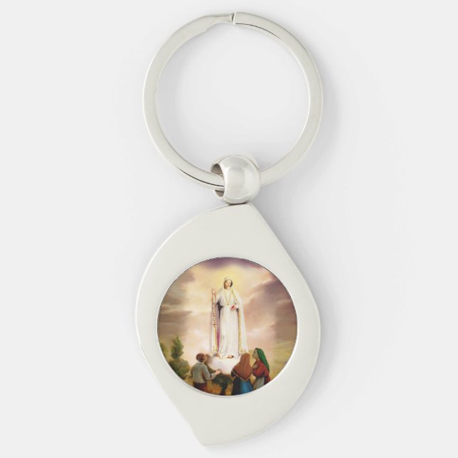 PixDezines, unsere Lady von Fatima Schlüsselanhänger (Vorderseite)