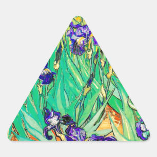 PixDezines van gogh iris/st. remy Dreieckiger Aufkleber