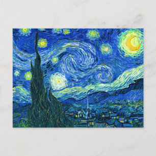 PixDezines van gogh sternennacht Postkarte