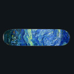 PixDezines van Gogh-Sternennacht Skateboard<br><div class="desc">Van Goghs berühmtes Gemälde "Die Sternennacht". Während seines  am Asyl von Saint Remy in den 1880er Jahren malte van Gogh die sanften Hügel und Zypressenbäume,  die er aus seinem Fenster sah.  Digitale Verstärkung durch PixDezines.Copyright © 2008-2016 PixDezines.com™ und PixDezines™ auf zazzle.com. Alle Rechte vorbehalten.</div>