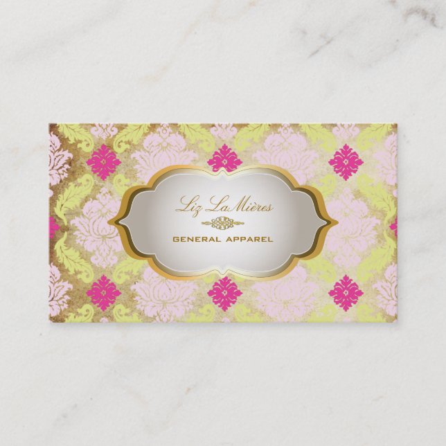 PixDezines venezia Damask/Imitate Perchierung Visitenkarte (Vorderseite)