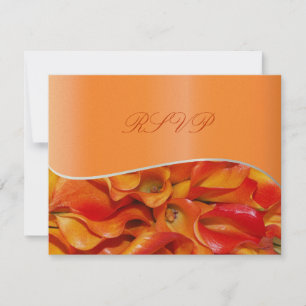 PixDezines verbrannte orange Calla-Lilie RSVP Karte