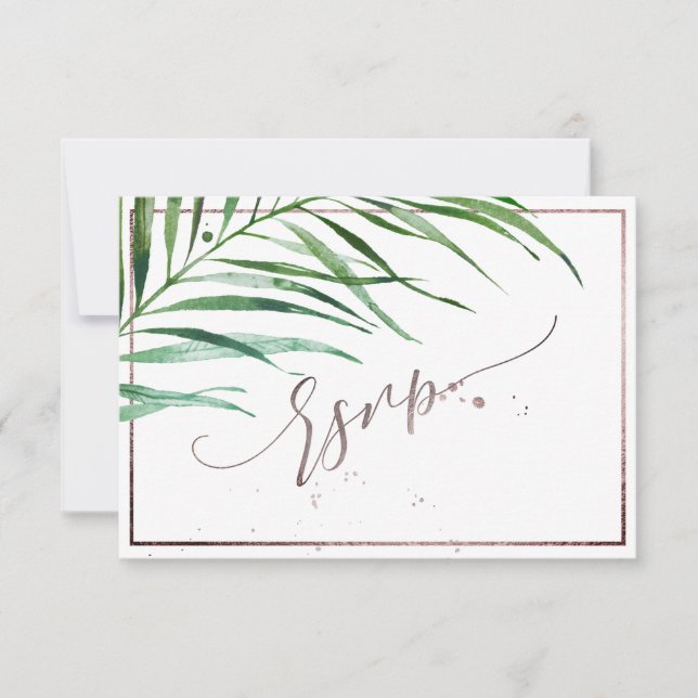 PixDezines Verdure Palm Fronds RSVP (Devant)