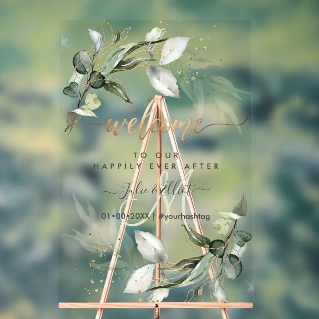 PixDezines Verdure rustique Gum Eucalyptus Bienven (Neutre)