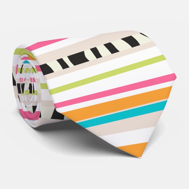 PixDezines-verstellbare Streifen Krawatte (Gerollt)