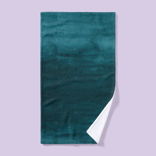 PixDezines Vert Turquoise foncé Aquarelle (Serviette à main)
