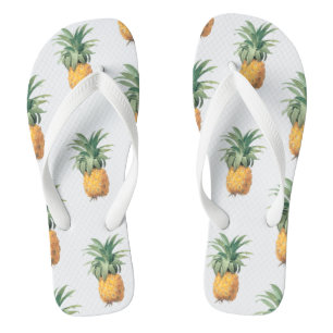 PixDezines Vintag Botanische/Ananas/Redoute Flip Flops