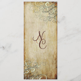 PixDezines Vintag Creme Wirbel Hochzeitsfeiern Programm