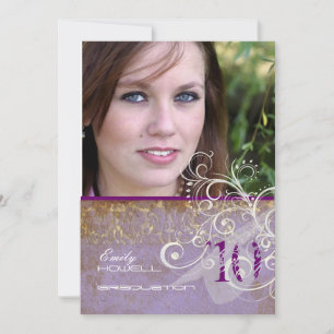 PixDezines Vintag Damask Swirl/2011 Abschluss Einladung
