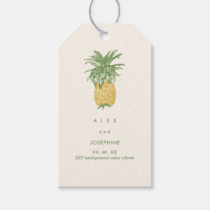 PixDezines Vintag, geätzte Ananas Geschenkanhänger