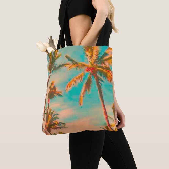 PixDezines Vintag Hawaiian Beach/Aquamarin Tasche (Von Nahem)