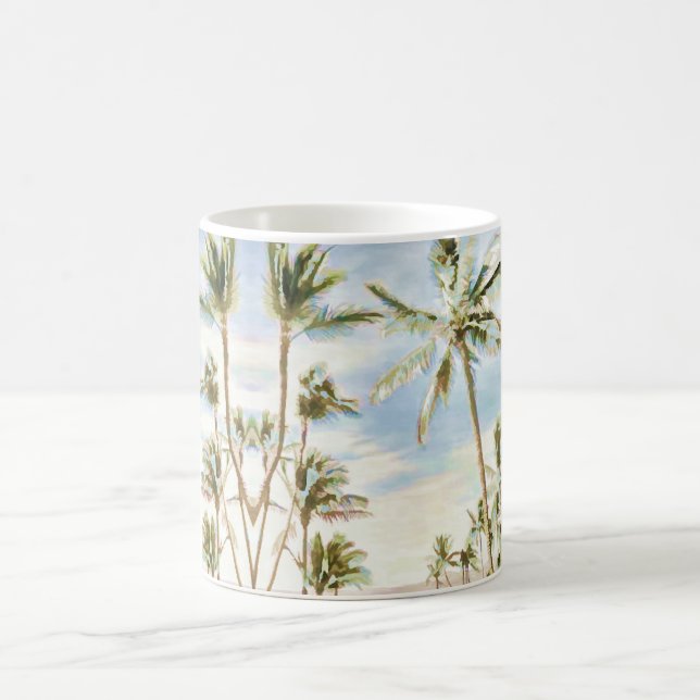 PixDezines Vintag Hawaiian Beach/Blue Sky Kaffeetasse (Mittel)
