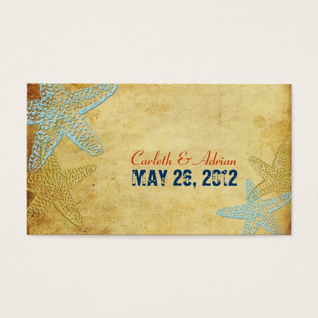 PixDezines Vintag Starfish/favoreens tags (Vorderseite)