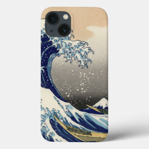 PixDezines Vintage, Great Wave, Hokusai 葛飾北斎の神奈川沖浪 iPhone 13 Hülle