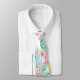 PixDezines Vintage H2 Hawaii Florale Foliage Krawatte