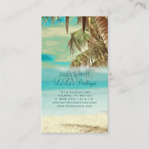 PixDezines Vintage Hawaiianische Strandszene Visitenkarte