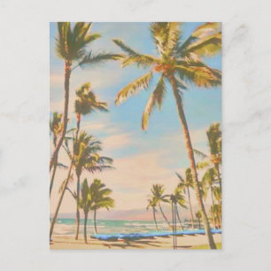 PixDezines Vintage‑Hawaiianischer Strand Postkarte