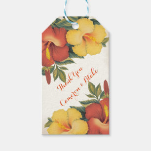 PixDezines vintage/hibiscus/ Geschenkanhänger