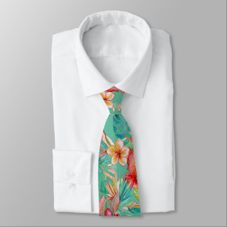 PixDezines Vintage Lush H2 Hawaii Florale Foliage Krawatte