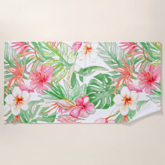 PixDezines Vintage Pastell H2 Hawaii Blumenmuster Strandtuch