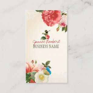 PixDezines Vintage Peonies/DIY Hintergrund Visitenkarte