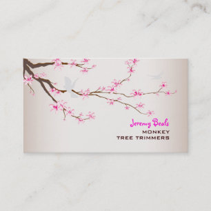 PixDezines vintage/rosa Kirschbaum-Schere ♥♥♥ Visitenkarte
