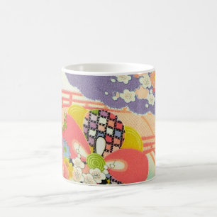 PixDezines Vintage Shirimen Kimono Kaffeetasse