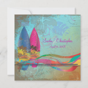 PixDezines Vintage-Surfer, Destination-Events Einladung