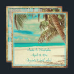 PixDezines Vintager Strand, tropisches Paradies Einladung<br><div class="desc">Pix Dezines Resort Hochzeit / Vintager Strand für eine Hochzeit in Urlaubsort oder nur ein Familienurlaub. Tropischer Strand mit Aquarellwirkung auf Pergament aus Imitaten. DIY Hintergrund und Schriftart! Copyright © 2008-2017 PixDezines.com™ und PixDezines™ auf zazzle.com. Alle Rechte vorbehalten.</div>
