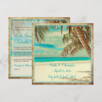 PixDezines Vintager Strand, tropisches Paradies