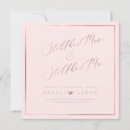 PixDezines Vow Renewal/Imitats Rose Goldkalligraph Einladung