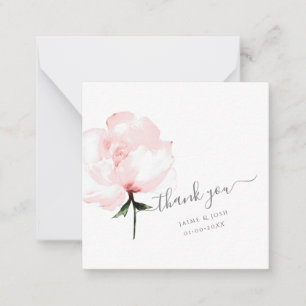 PixDezines Watercolor Blush Pink Peony Mitteilungskarte
