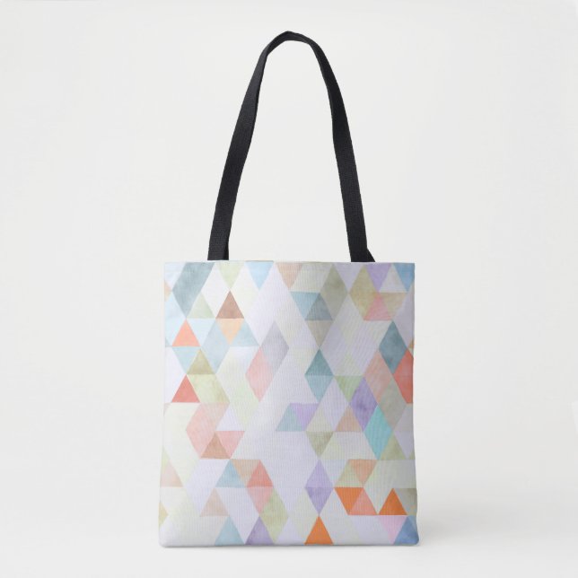 PixDezines Watercolor Cotton Candy Dreiecke Tasche (Vorderseite)