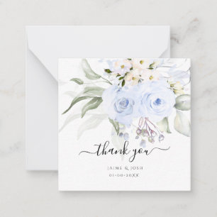 PixDezines Watercolor Dusty Blue Rose Mitteilungskarte