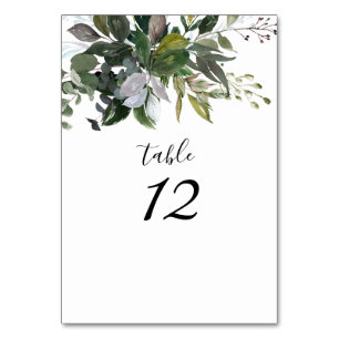 PixDezines Watercolor Grünzeug Eukalyptus Tischnummer